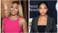 A split image of Jordyn Woods in 2017 and 2019