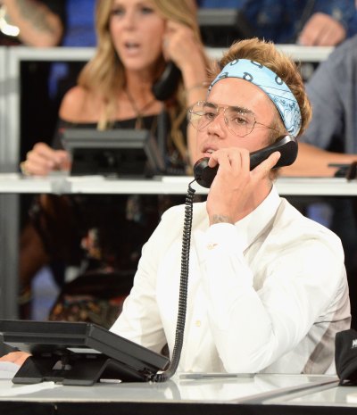 Justin Bieber with a faux hawk in 2017