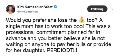 Kim Kardashian Tweet