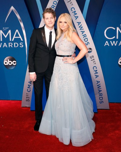 Anderson East and Miranda Lambert attend the 51st annual CMA Awards at the Bridgestone Arena on November 8, 2017 in Nashville, Tennessee.