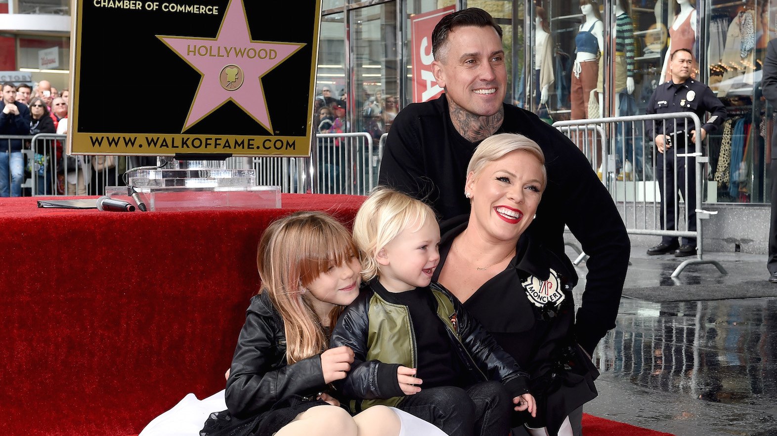 Pink Lineage Pink Celebrates Star on Hollywood Walk of Fame With Family | Life & Style