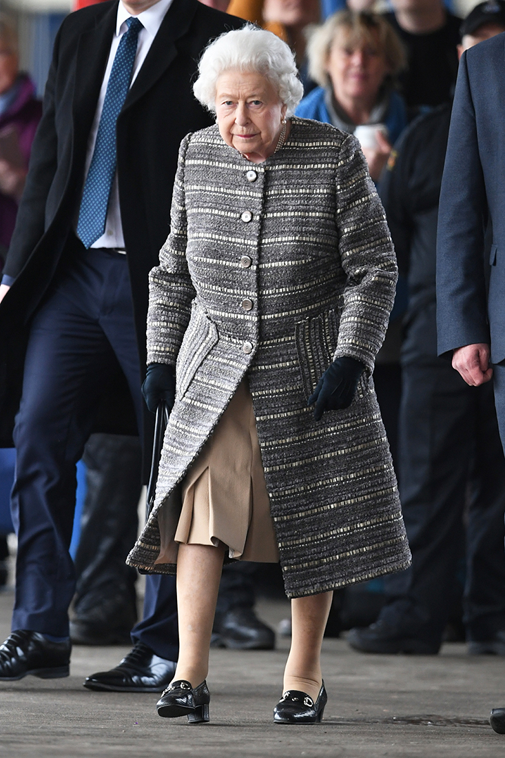 Queen Elizabeth II Arrives at King's Lynn Railway Station