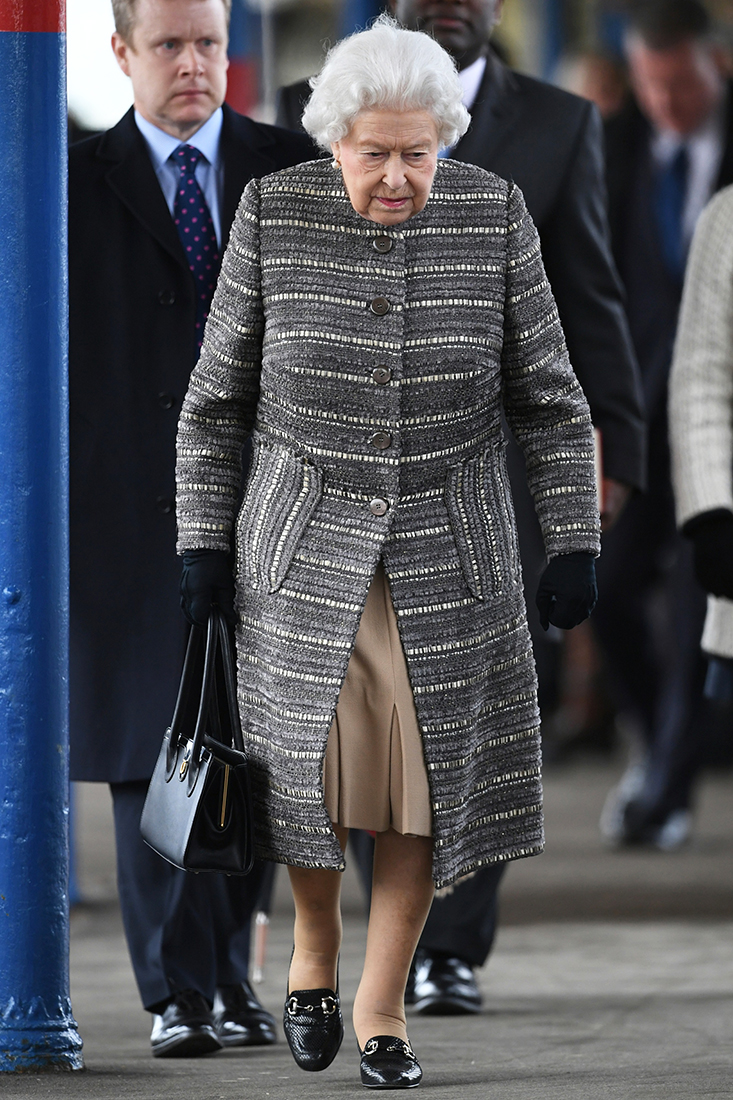 Queen Elizabeth II Arrives at King's Lynn Railway Station