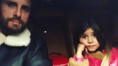 Scott Disick and daughter Penelope Disick posing for a selfife