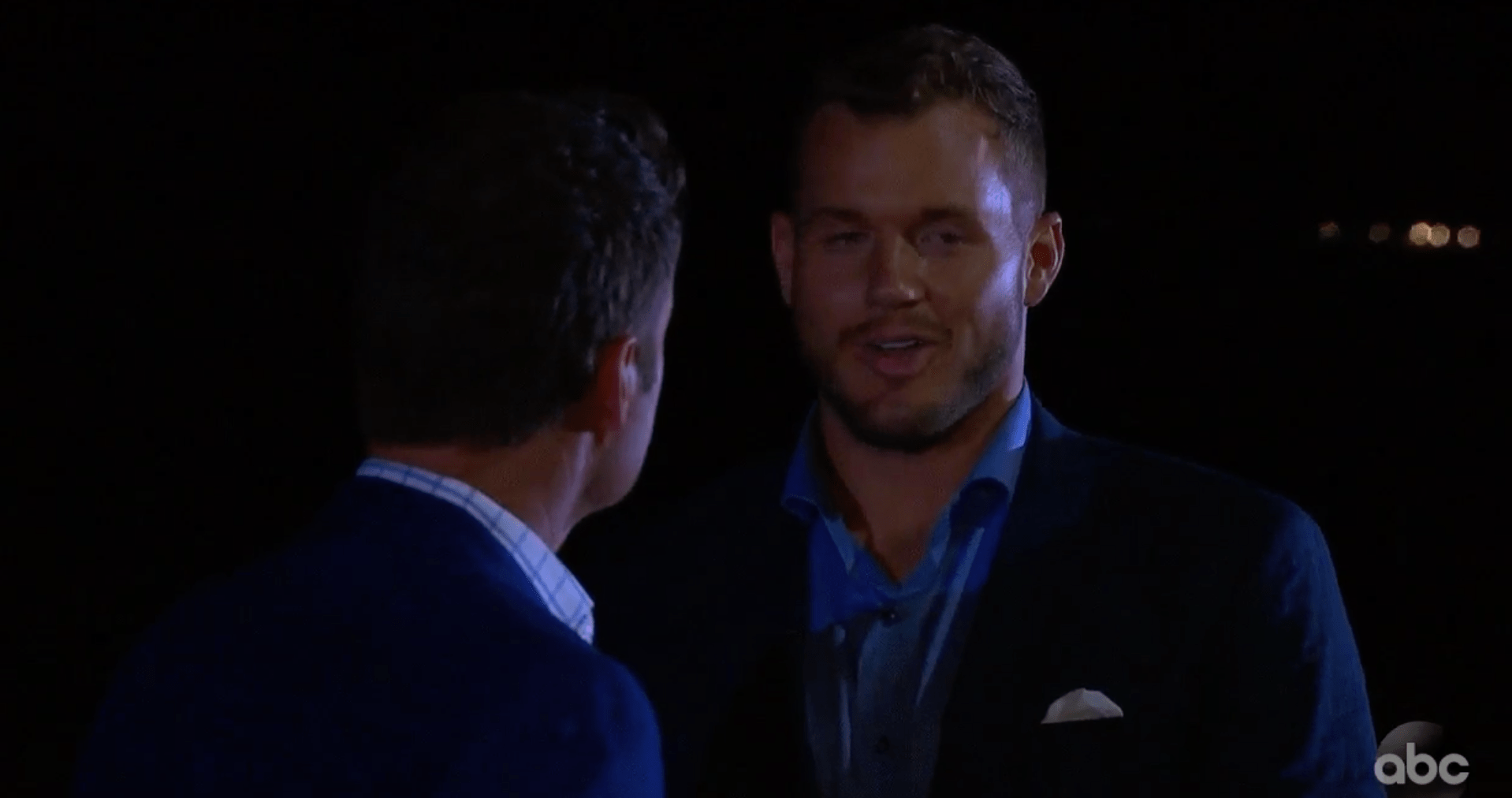 Colton talking to Chris Harrison