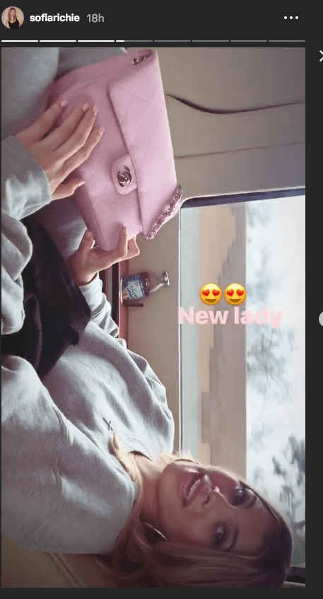 Sofia Richie instagram of valentine's day gift from scott disick