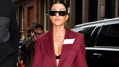 Kourtney Kardashian walking in NYC