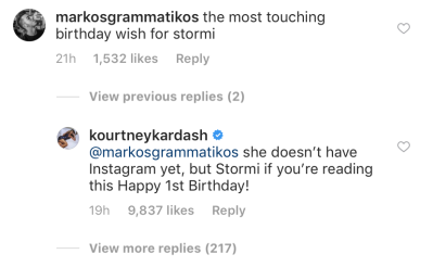 kourtney-kardashian-stormi-webster-comment-instagram