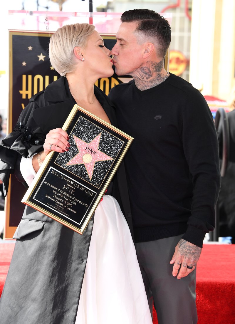 pink at hollywood walk of fame