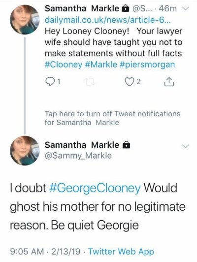 samantha-markle-george-clooney-twitter-meghan-markle