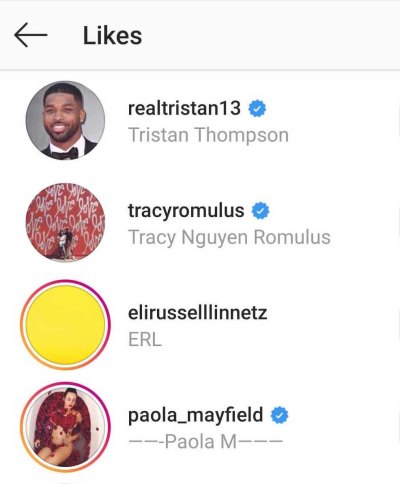 Tristan Thompson likes Khloe Kardashian's photo