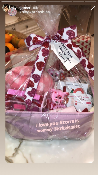 stormi webster true thompson kylie jenner khloe kardashian valentine's day
