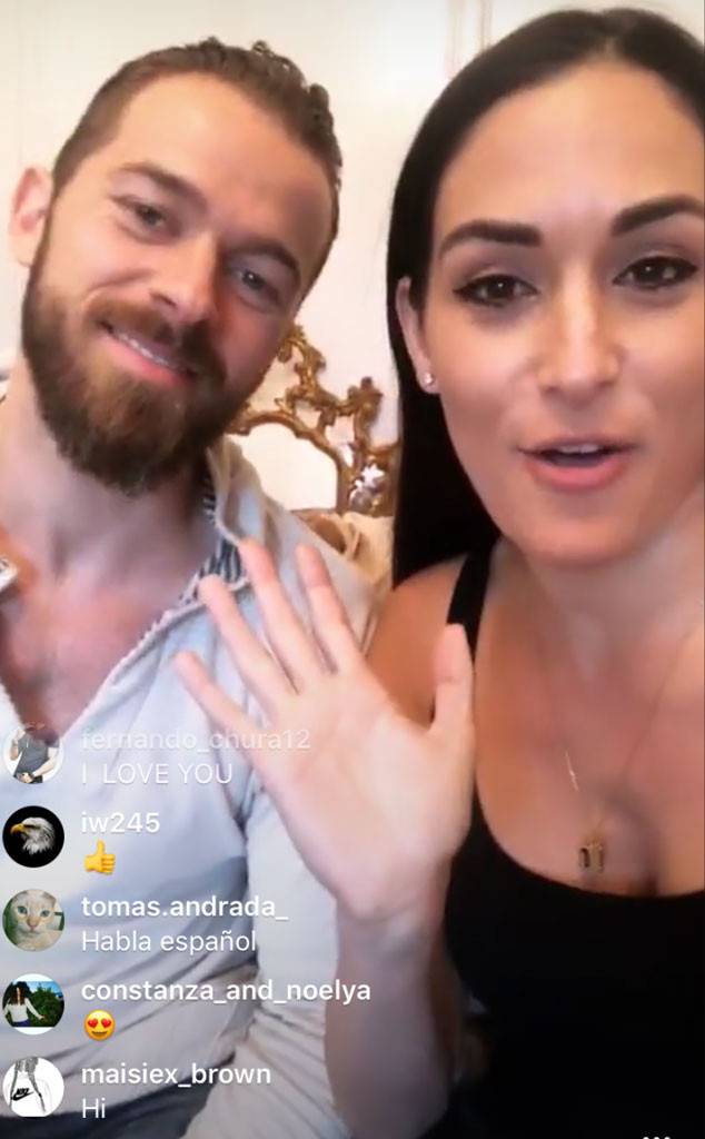 Nikki Bella and Artem Chigvintsev on Instagram Stories