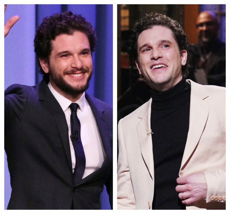 A split image of Kit Harington