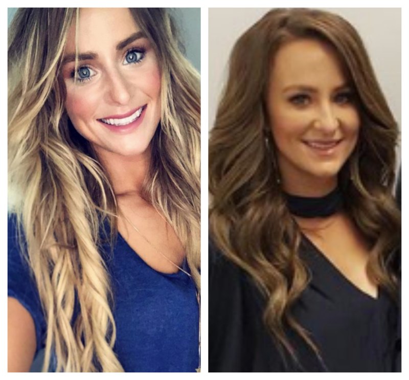 A split image of Leah Messer