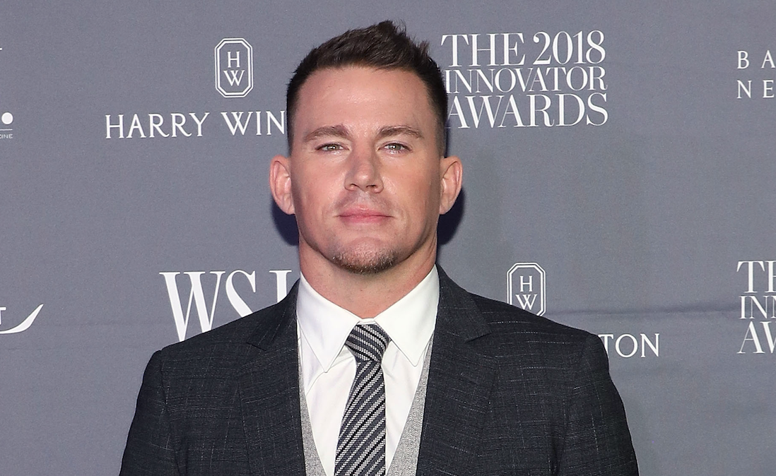 Channing Tatum posing without smiling.