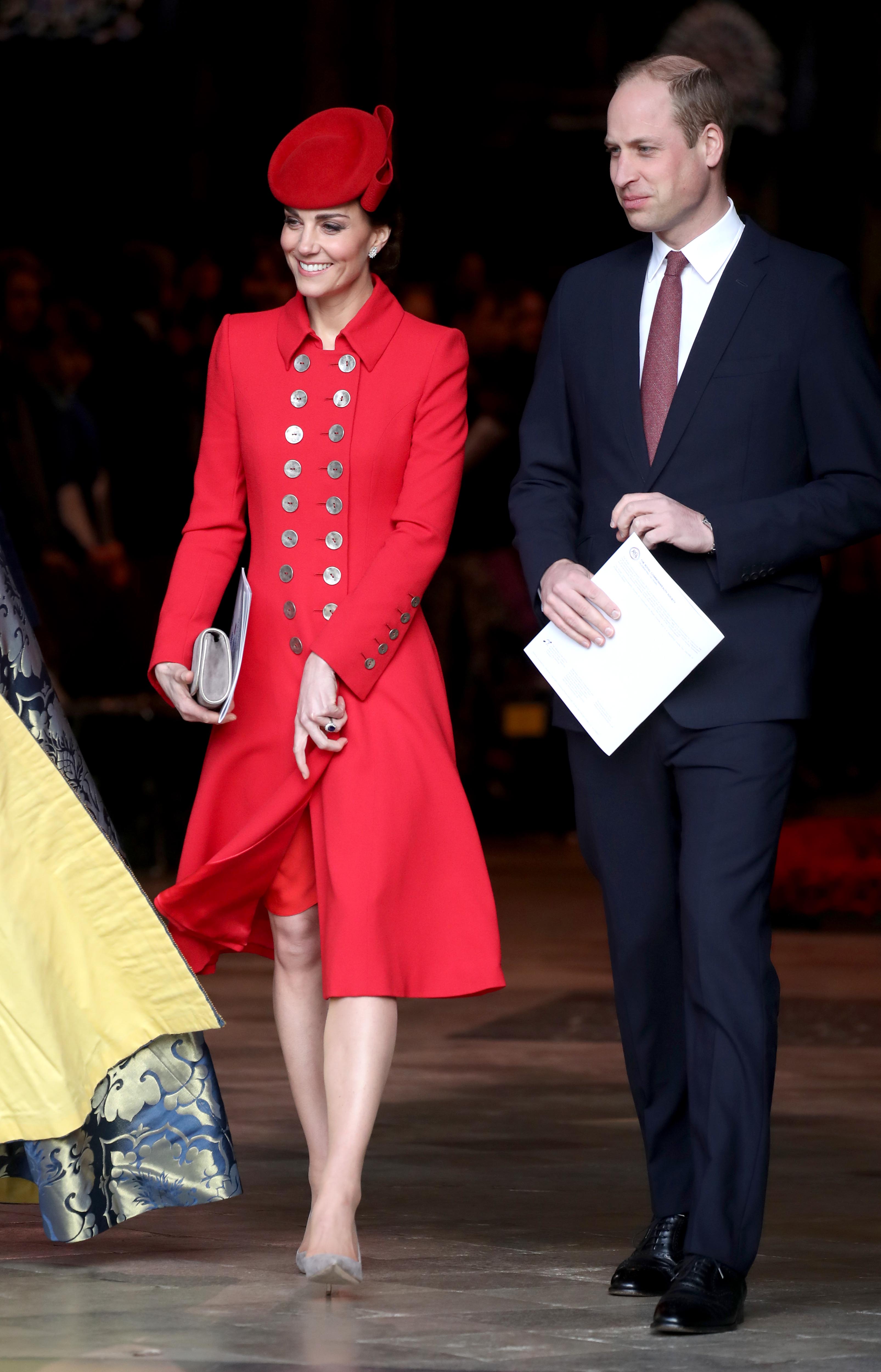 Meghan Markle, Prince Harry, Prince William and Kate Middleton at Commonwealth Day Service at Westminster Abbey