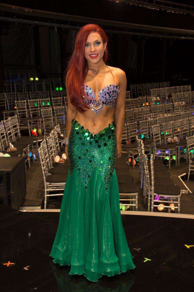 Sharna Burgess dressed up as Ariel the little mermaid