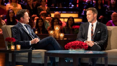 Colton Underwood and Chris Harrison