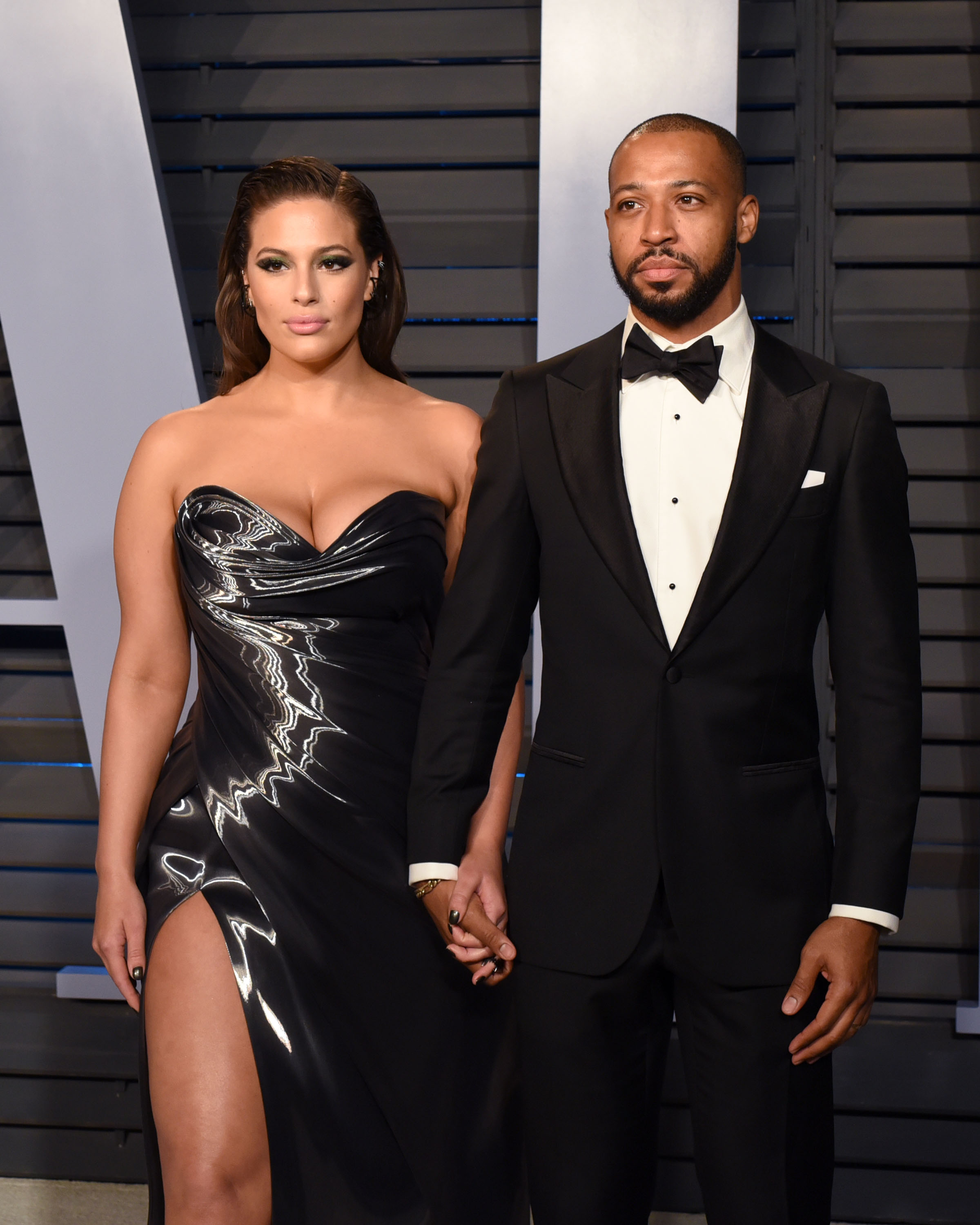 Ashley Graham Justin Ervin 2018 Vanity Fair Oscar Party Hosted By Radhika Jones - Arrivals