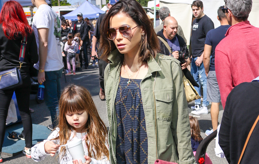 Jenna Dewan and daughter Everly go to the farmer's market in Studio City.