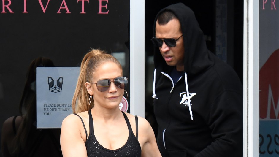 Jennifer Lopez and fiancee Alex Rodriguez hit the gym
