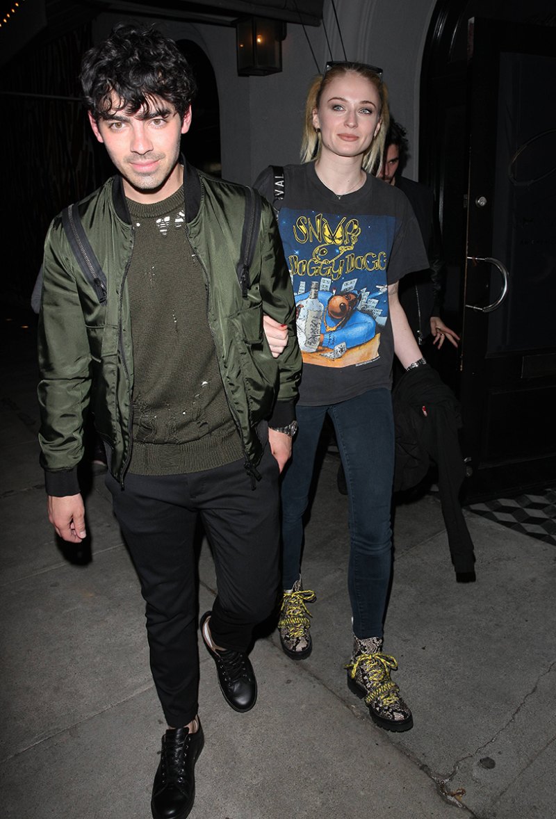 Jonas Brothers and Sophie Turner have a night out in West Hollywood