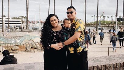 Kalani and Asuelu and Oliver at the Beach