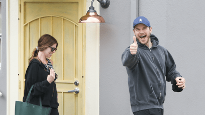 Chris Pratt and Katherine Schwarzenegger running errands