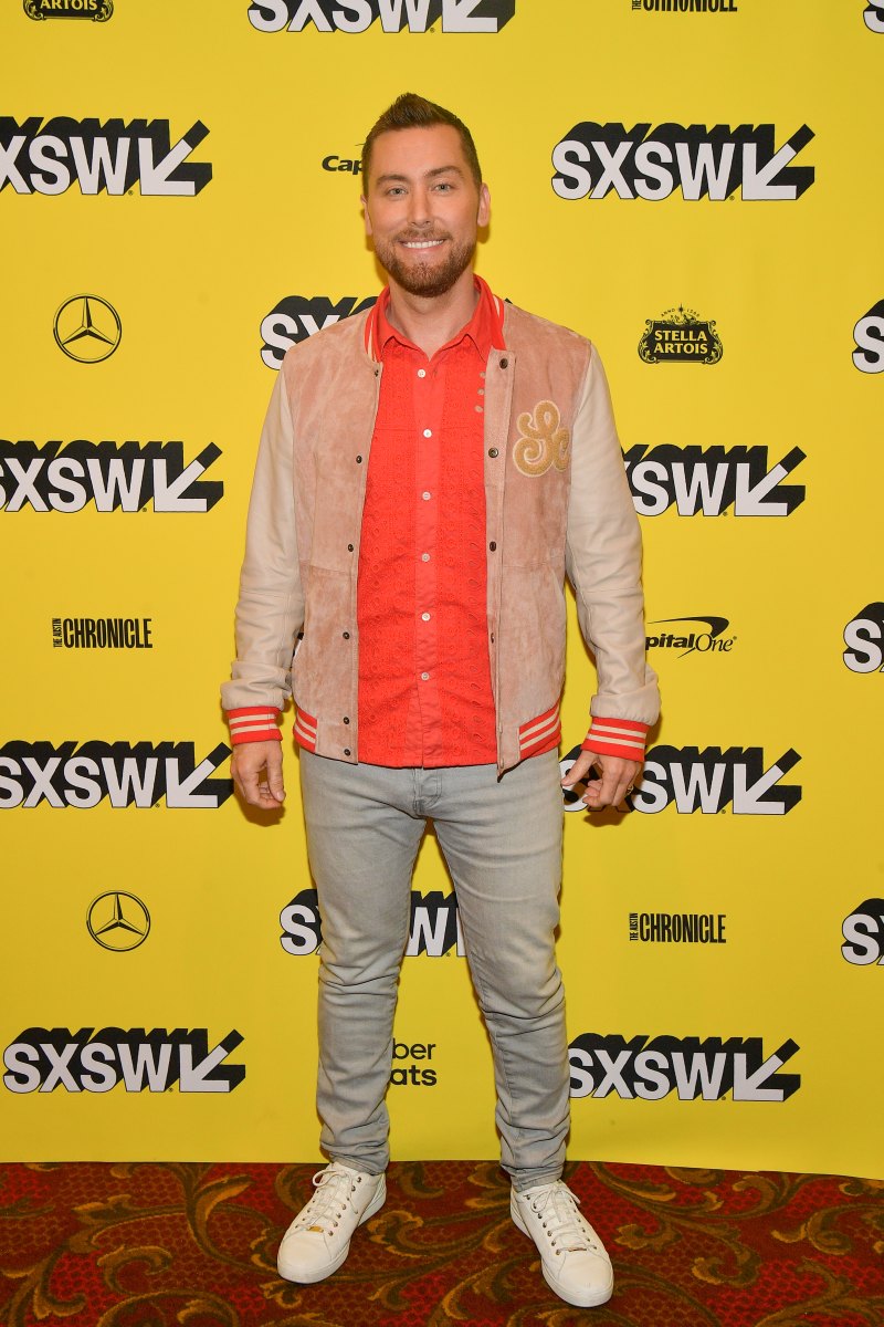 Matthew Charles Ducey, Lance Bass, Aaron Kunkel, Joey Fatone, Nicholas Caprio, and Dave Holmes attend the 'The Boy Band Con: The Lou Pearlman Story' Premiere