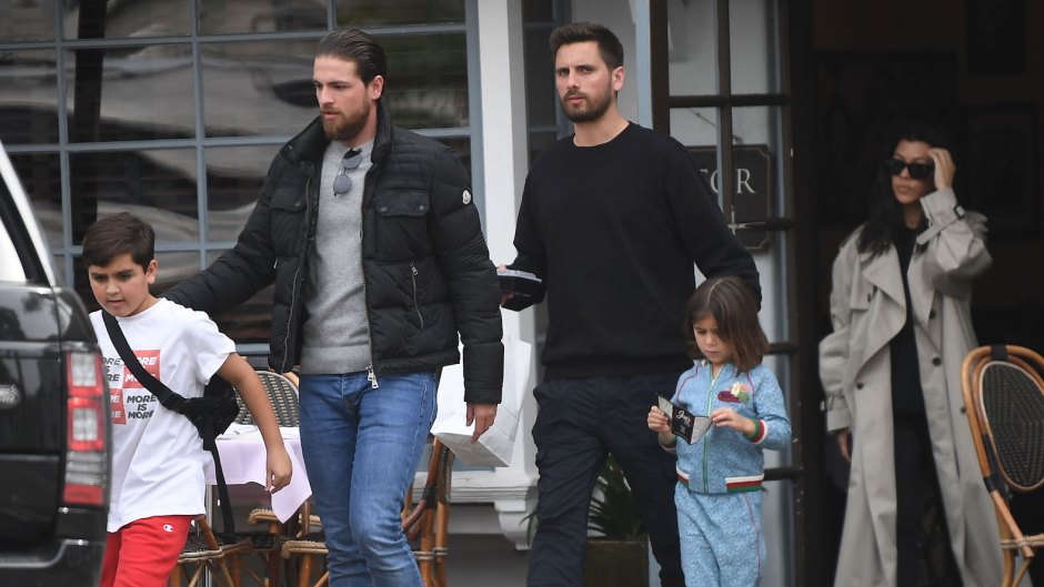 Kourtney Kardashian Scott Disick and Sofia Richie have lunch with Mason and Penelope in Santa Barbara