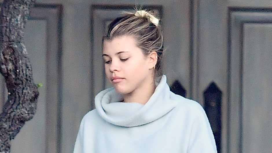 Sofia Richie wears grey sweats while out and about