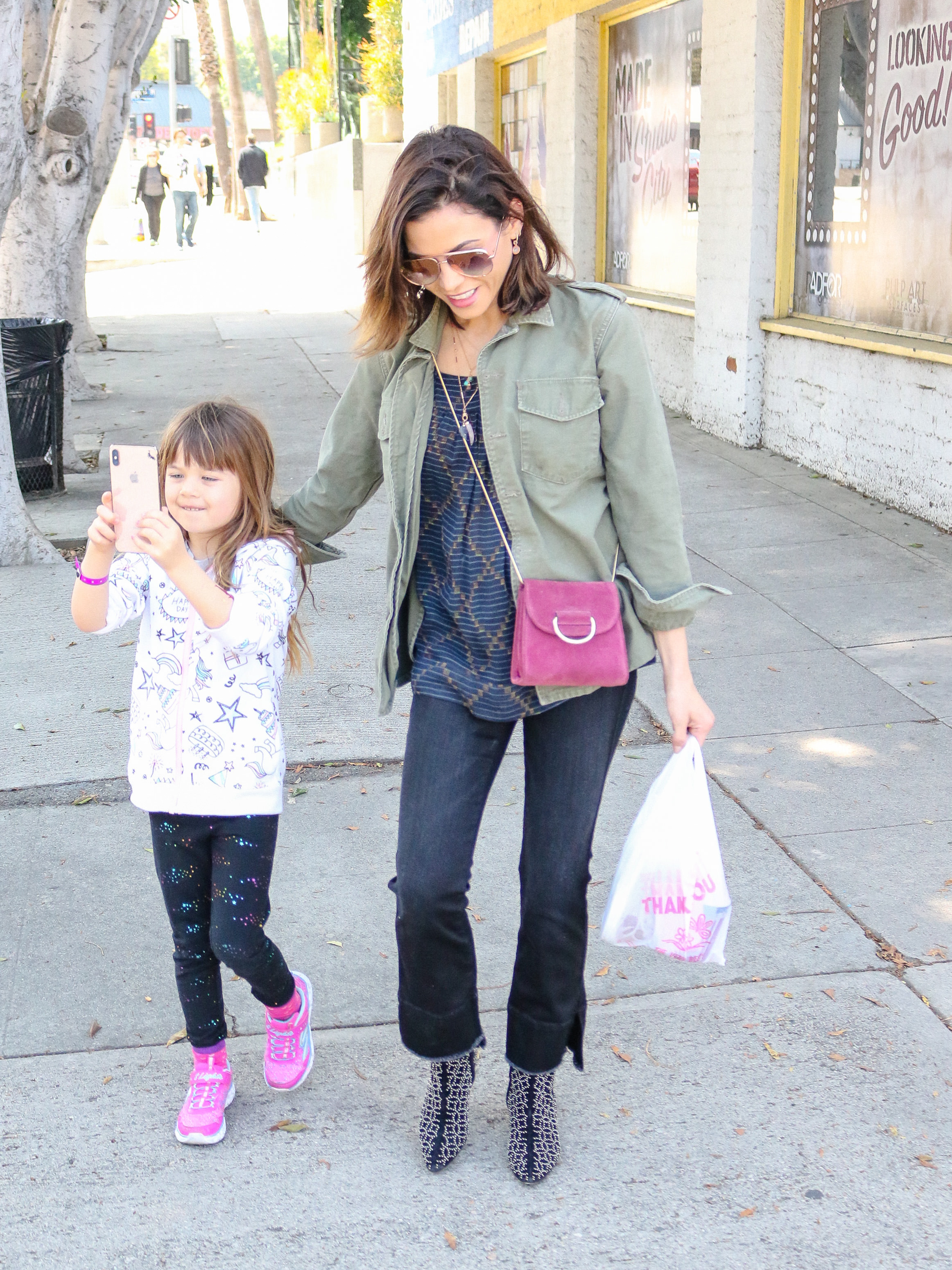 Jenna Dewan and daughter Everly go to the farmer's market in Studio City.