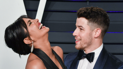 Priyanka Chopra and Nick Jonas at the 2019 Vanity Fair Oscars afterparty.