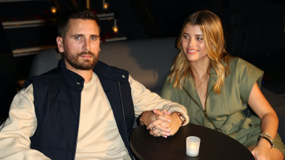 Sofia Richie smiling at Scott Disick.