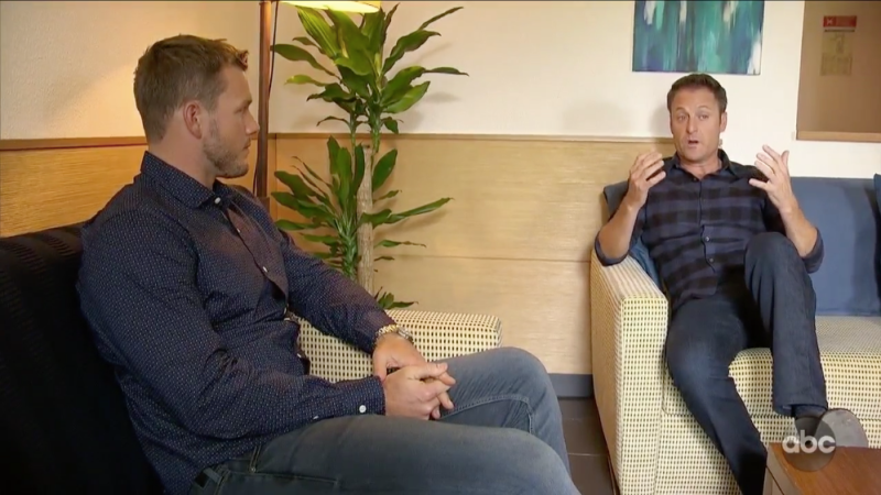 Colton Underwood Chris Harrison the bachelor finale night one