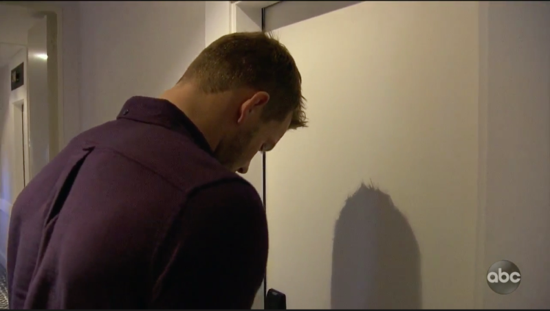 colton underwood knocking on the door