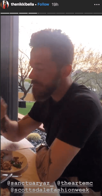 DWTS Artem Chigvintsev on nikki bella insta story