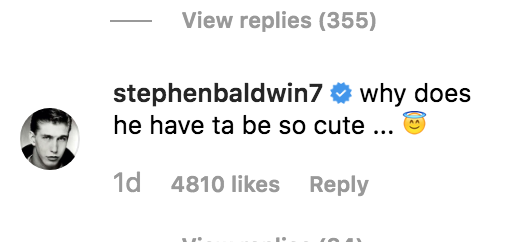 Stephen Baldwin comments on hailey baldwins photo of justin bieber