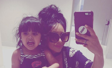 A selfie of Nicole "Snooki" Polizzi and her daughter Giovanna on Instagram