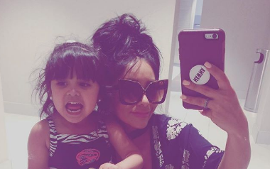 A selfie of Nicole "Snooki" Polizzi and her daughter Giovanna on Instagram