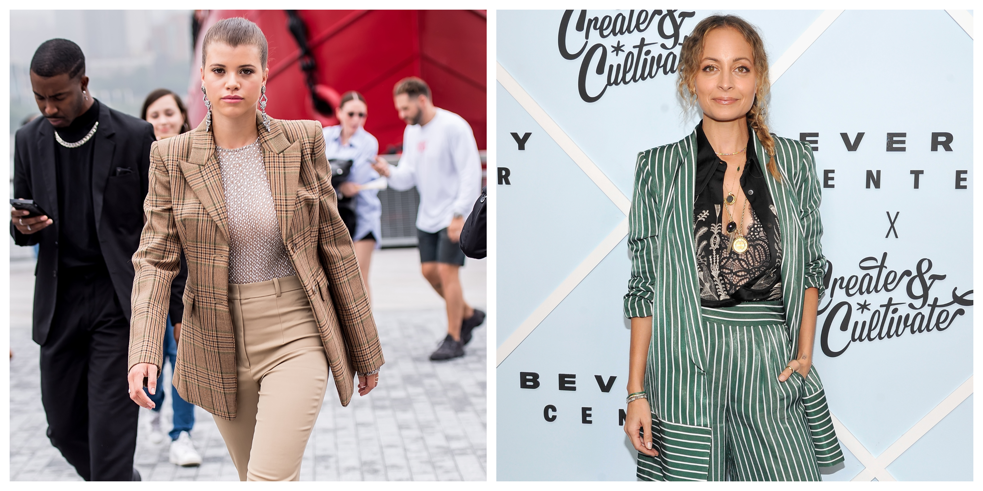 A split image of Sofia Richie and Nicole Richie.