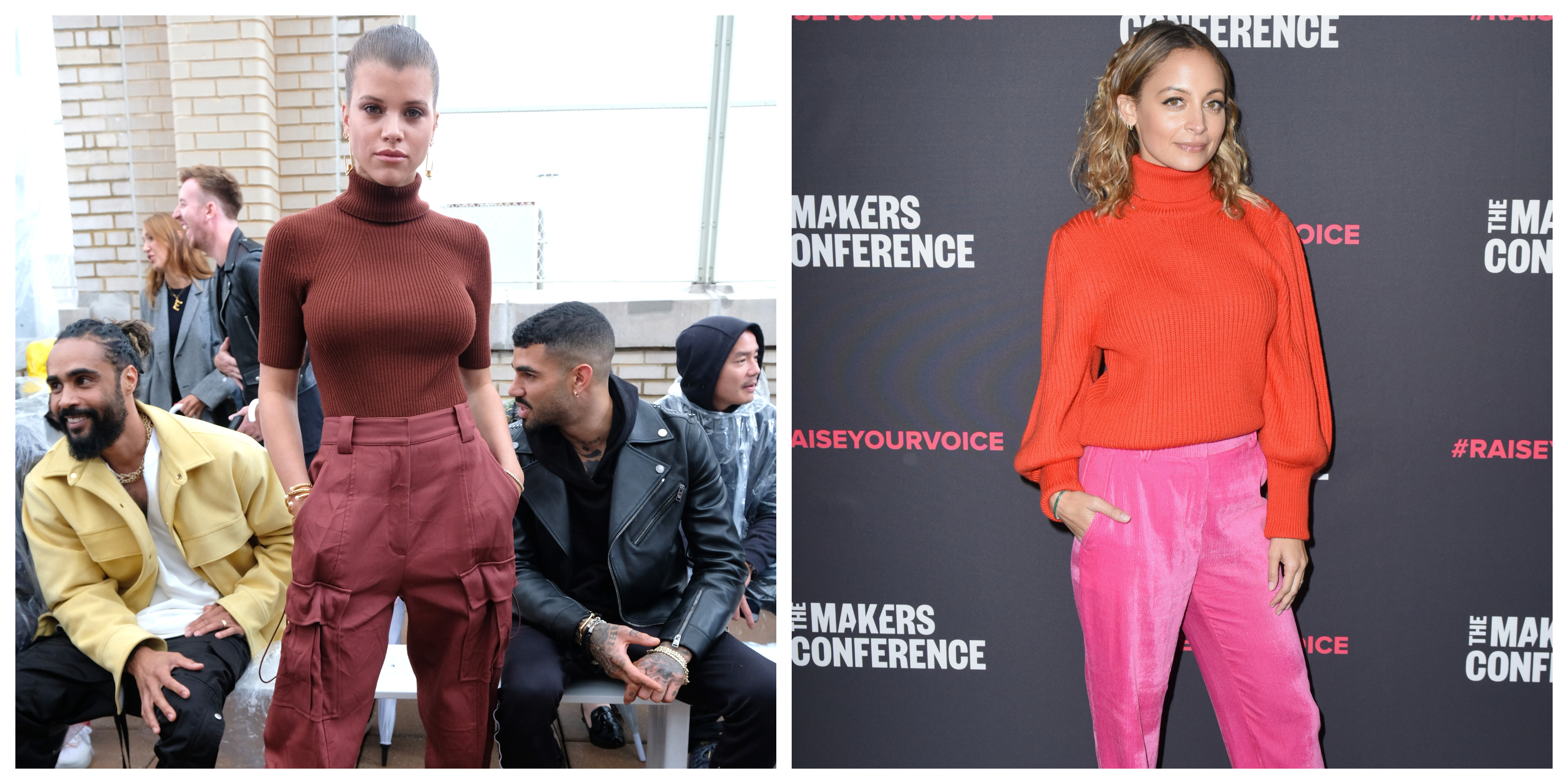 A split image of Sofia Richie and Nicole Richie.