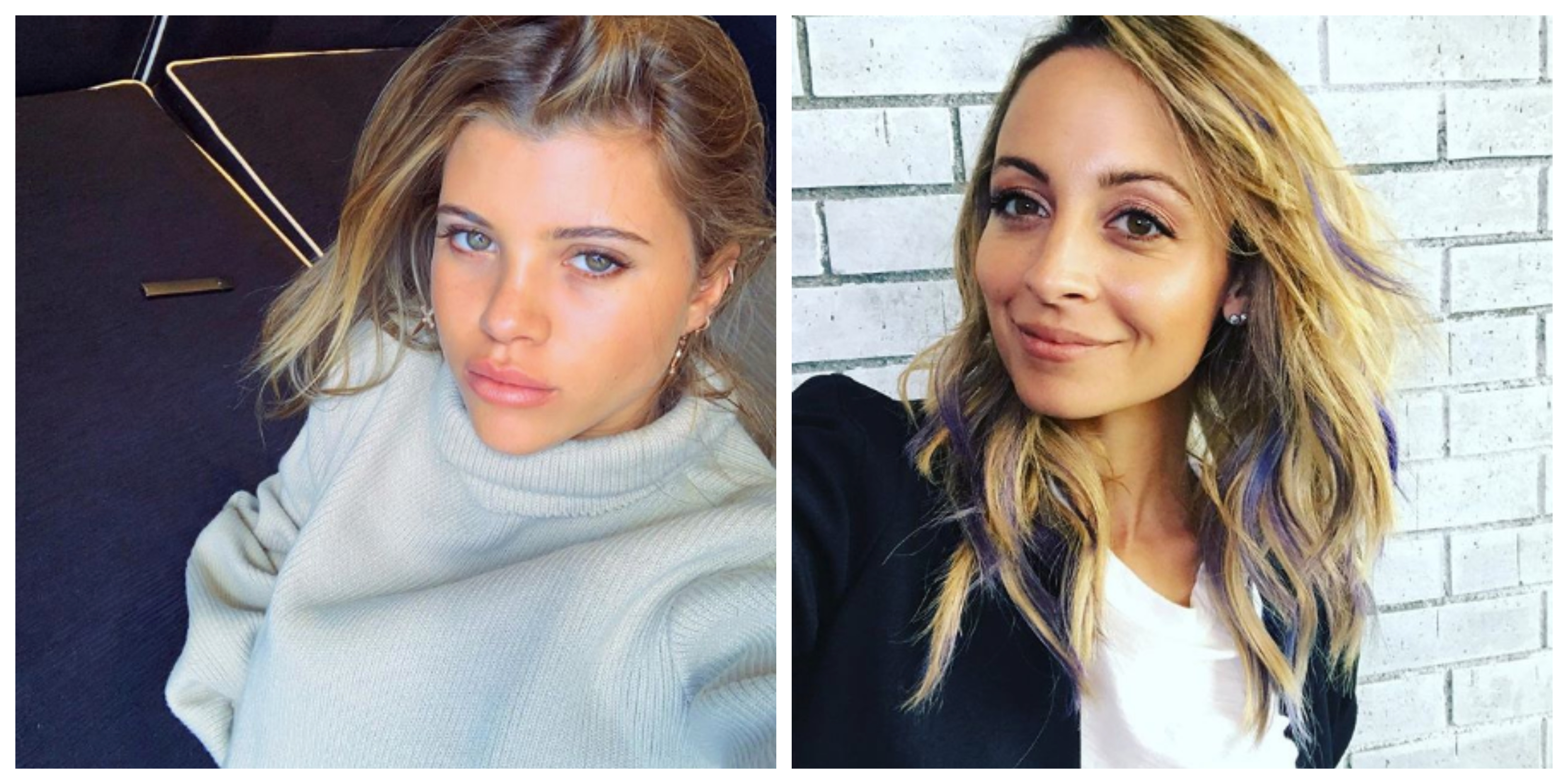 A split image of Sofia Richie and Nicole Richie.