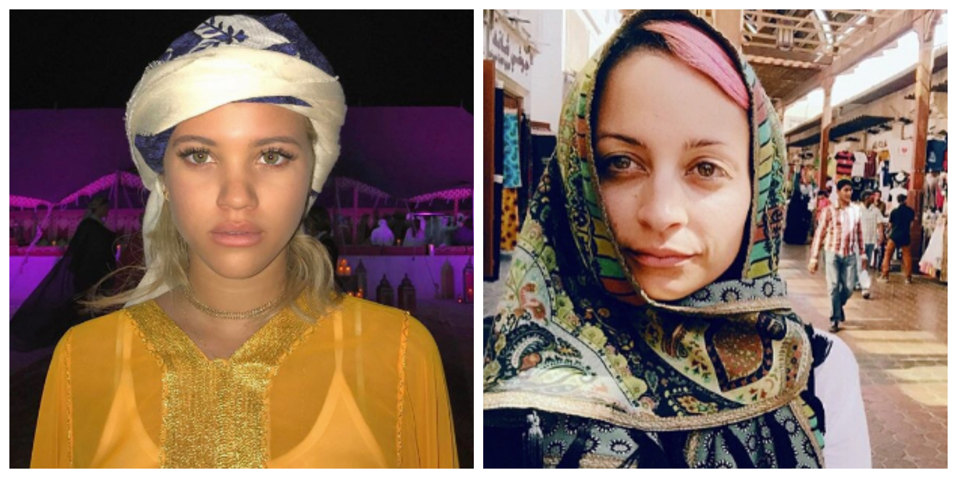 A split image of Sofia Richie and Nicole Richie.