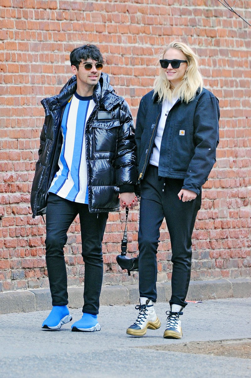 Sophie Turner and Joe Jonas hold hands while walking in SoHo