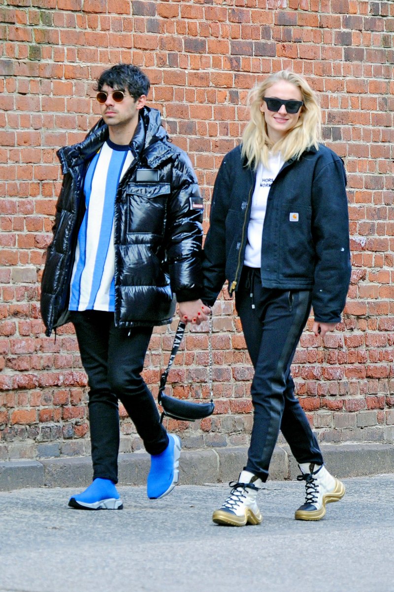 Sophie Turner and Joe Jonas hold hands as they stroll through SoHo