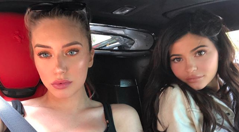Kylie Jenner and her BFF Stassi sitting in a car