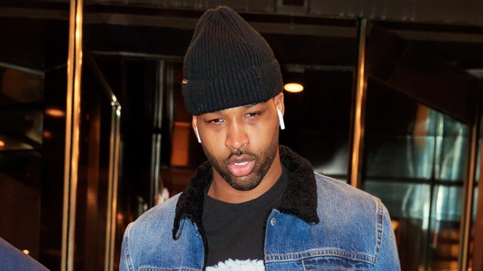 Tristan Thompson Goes Casual in Denim Jacket and Black Hat in NYC Amid Cheating Scandal