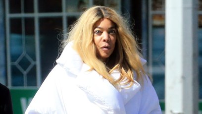 Wendy Williams goes grocery shopping wearing a giant down coat in New York